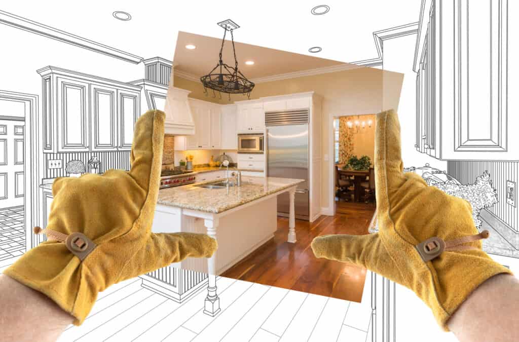 seller envisioning kitchen renovation in alpharetta
